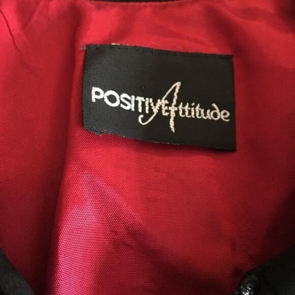 Positive Attitude Womens Zippered Black Jacket with Embroidery and Beade… - Picture 6 of 6